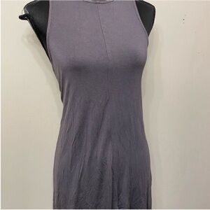 POL Women’s Charcoal Sleeveless Open Back Mini Dress S